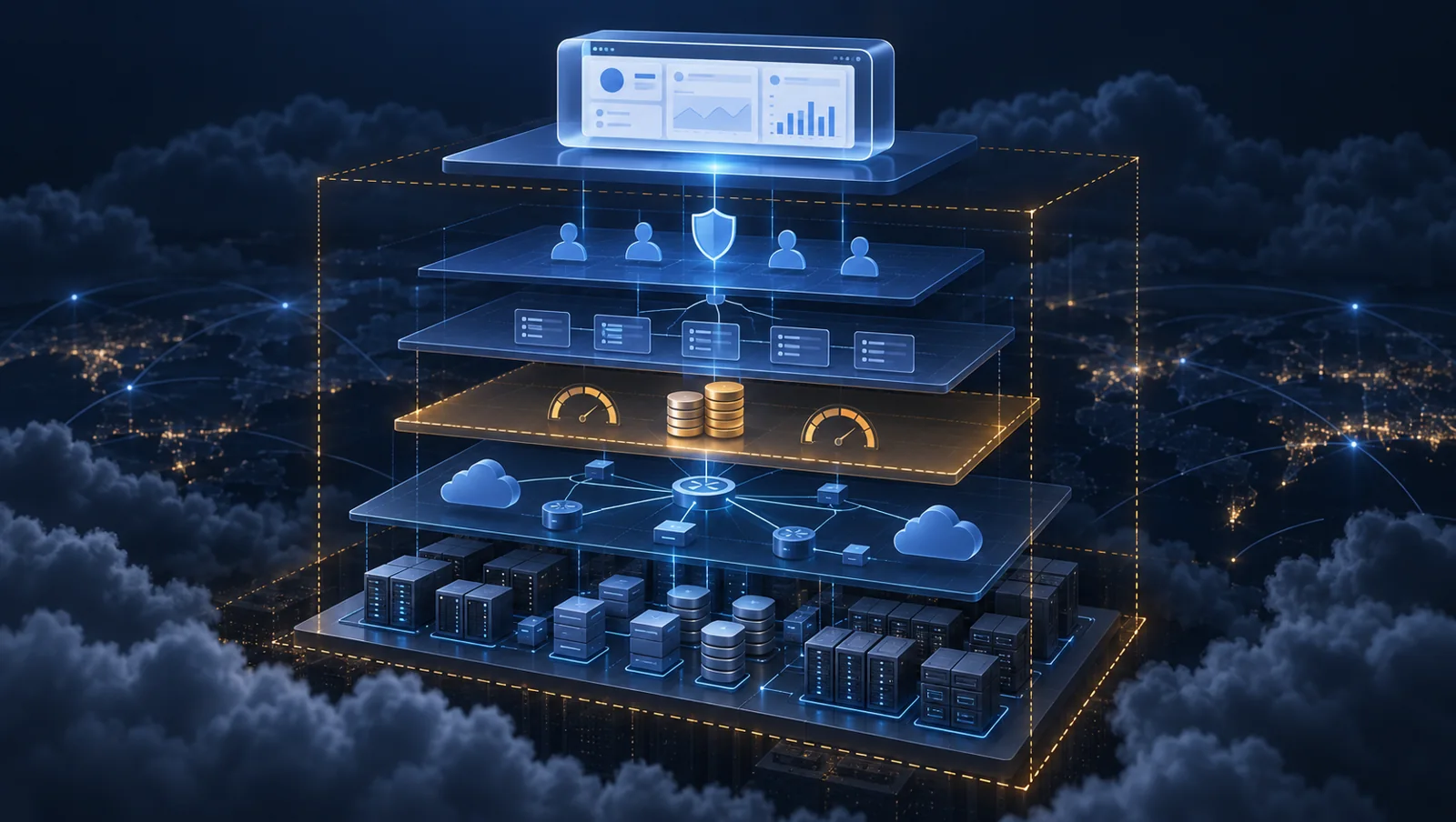 A simple project interface layered over complex cloud permissions