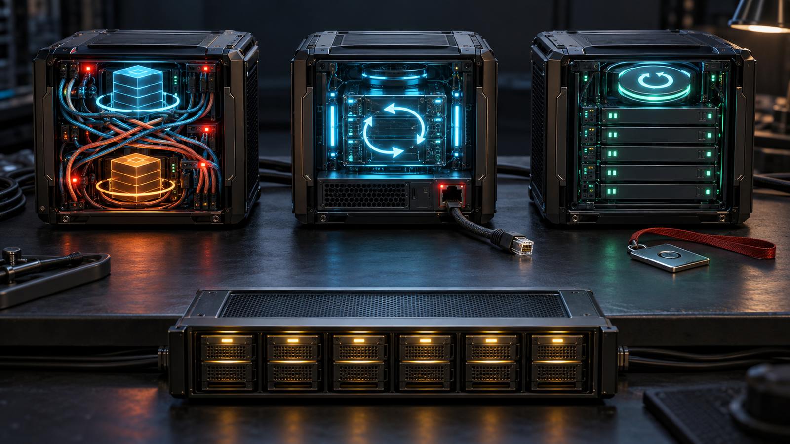 Three running server modules with broken ownership, reachability, and session boundaries