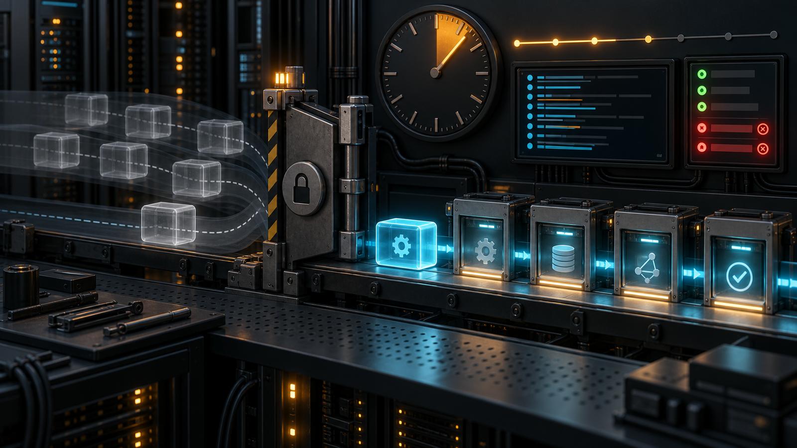 A long-running scheduled process with duplicate runs stopped by a lock