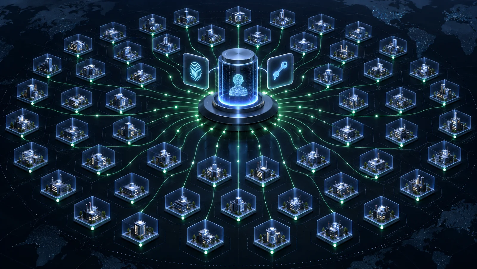 One credential receiving controlled access to many organizations