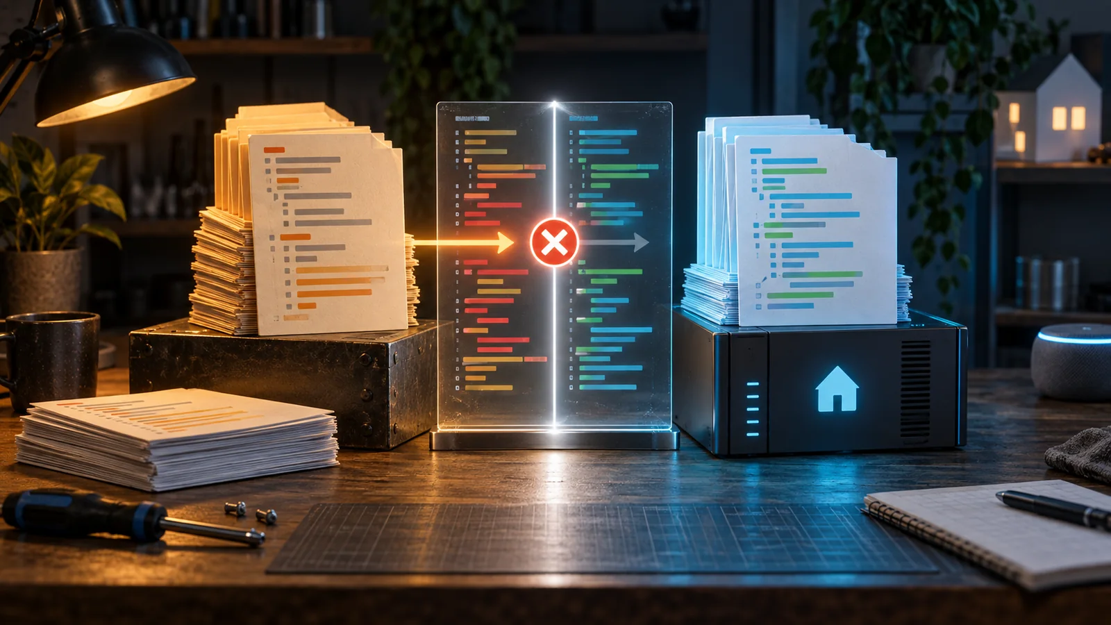 A stale Home Assistant configuration snapshot stopped before overwriting live state
