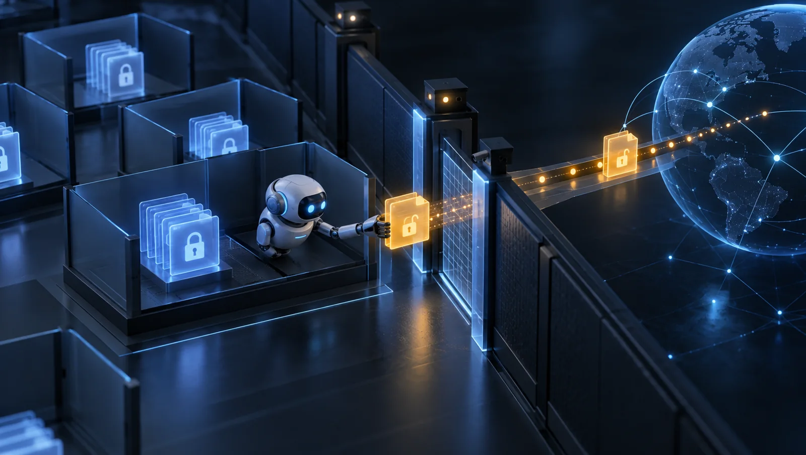 An AI agent crossing several access-control boundaries